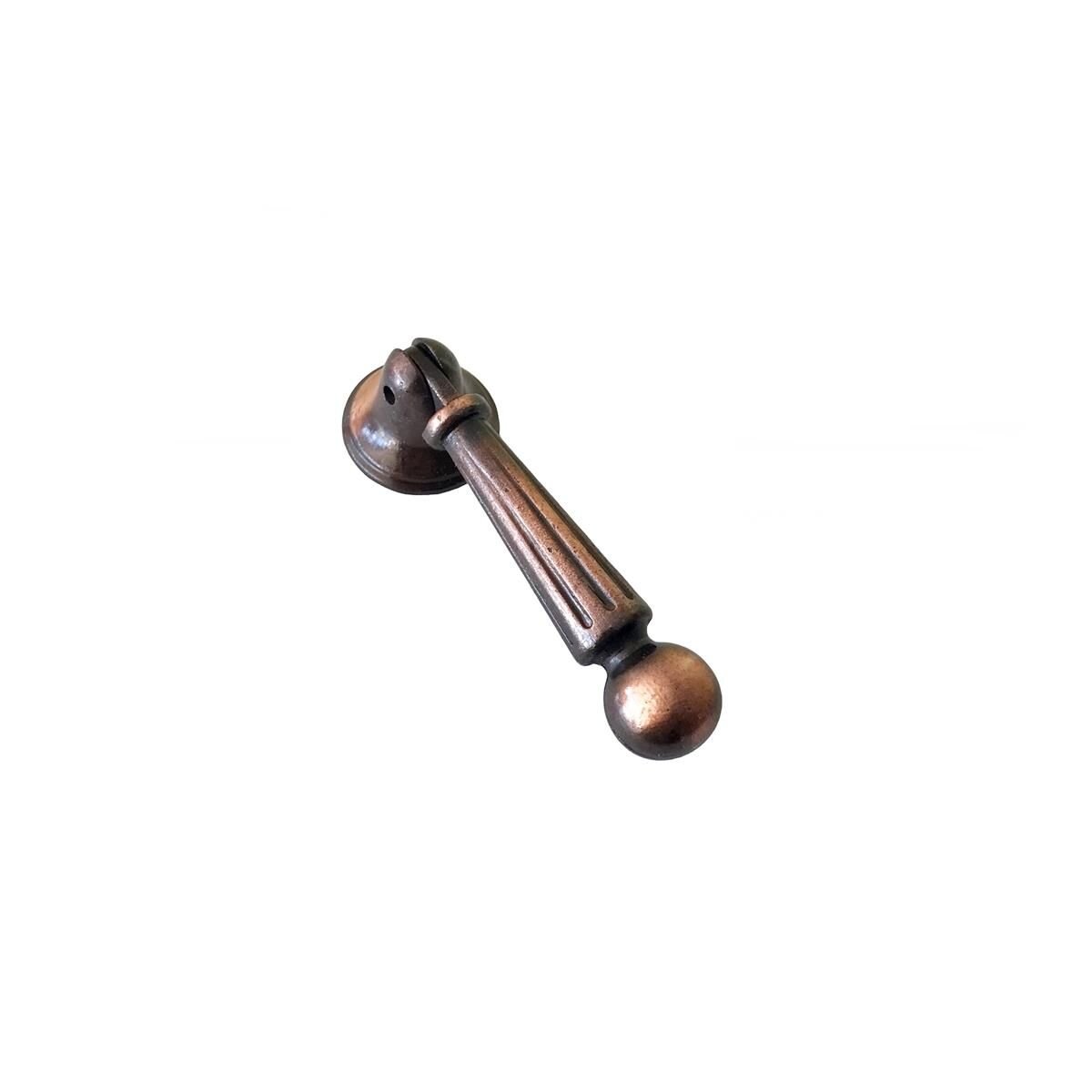 Misket Sarkaç Metal Pimli Tek Vidalı Antik Bakır Mobilya Kulp