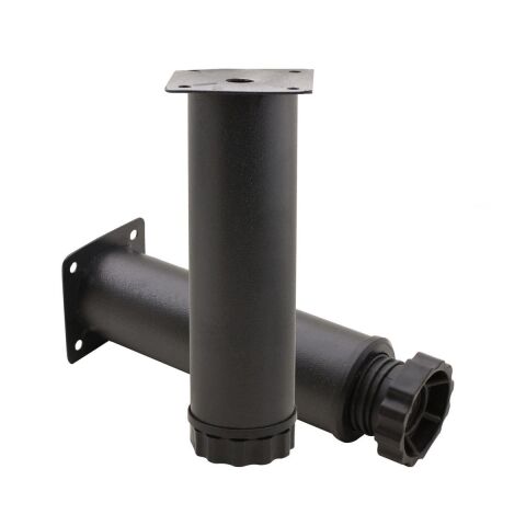 Mobilya Ayağı Metal 15 cm Alttan Ayarlı 42 mm Mat Siyah Ayak