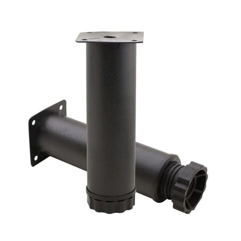 Mobilya Ayağı Metal 15 cm Alttan Ayarlı 42 mm Mat Siyah Ayak