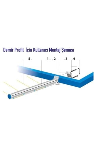 Pakas Balkon Çamaşır Kurutma Askısı Askılığı Kare Profil Pks 02