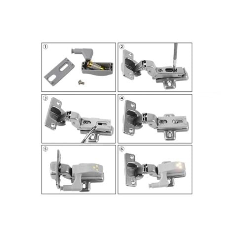 6 Adet Dolap Içi Sensörlü Menteşe Lambası Led Pilleri Dahil