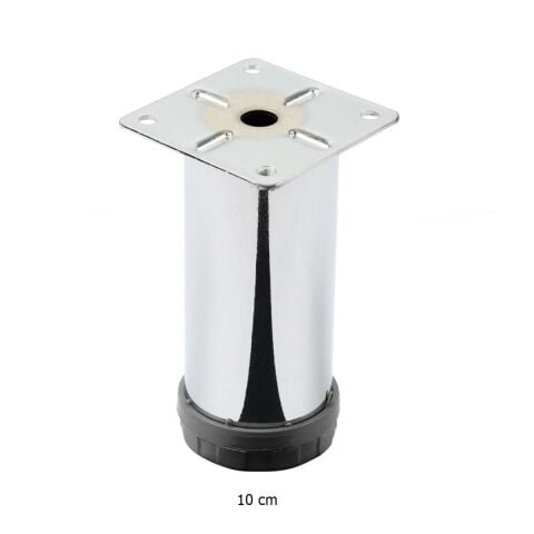 Mobilya Ayağı Metal 10 cm Alttan Ayarlı 42 mm Krom Ayak