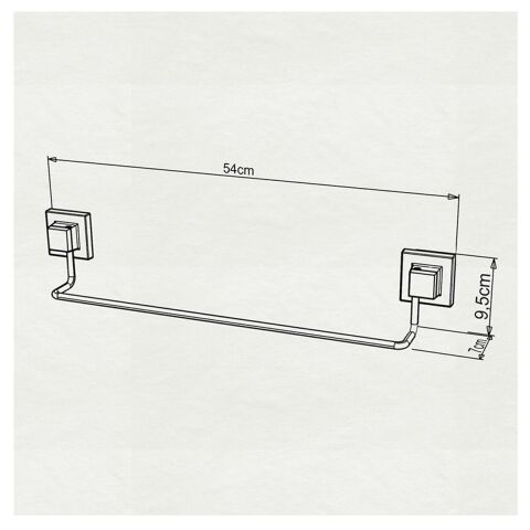 Tekno Tel EF-260 Yapışkanlı Banyo Uzun Havluluk Siyah