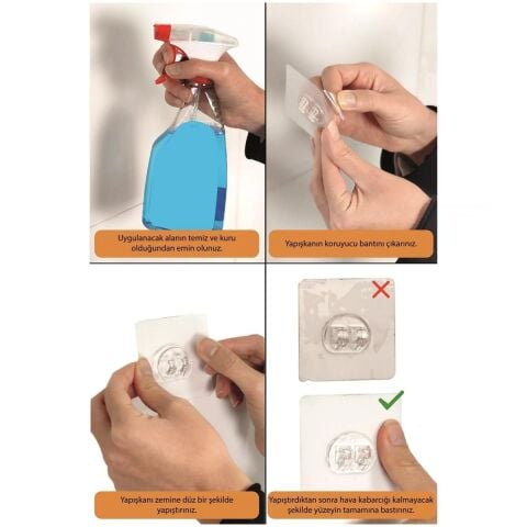 Tekno Tel ST-207 Yapışkanlı Kancalı 2 Adet Köşelik Banyo Rafı Siyah