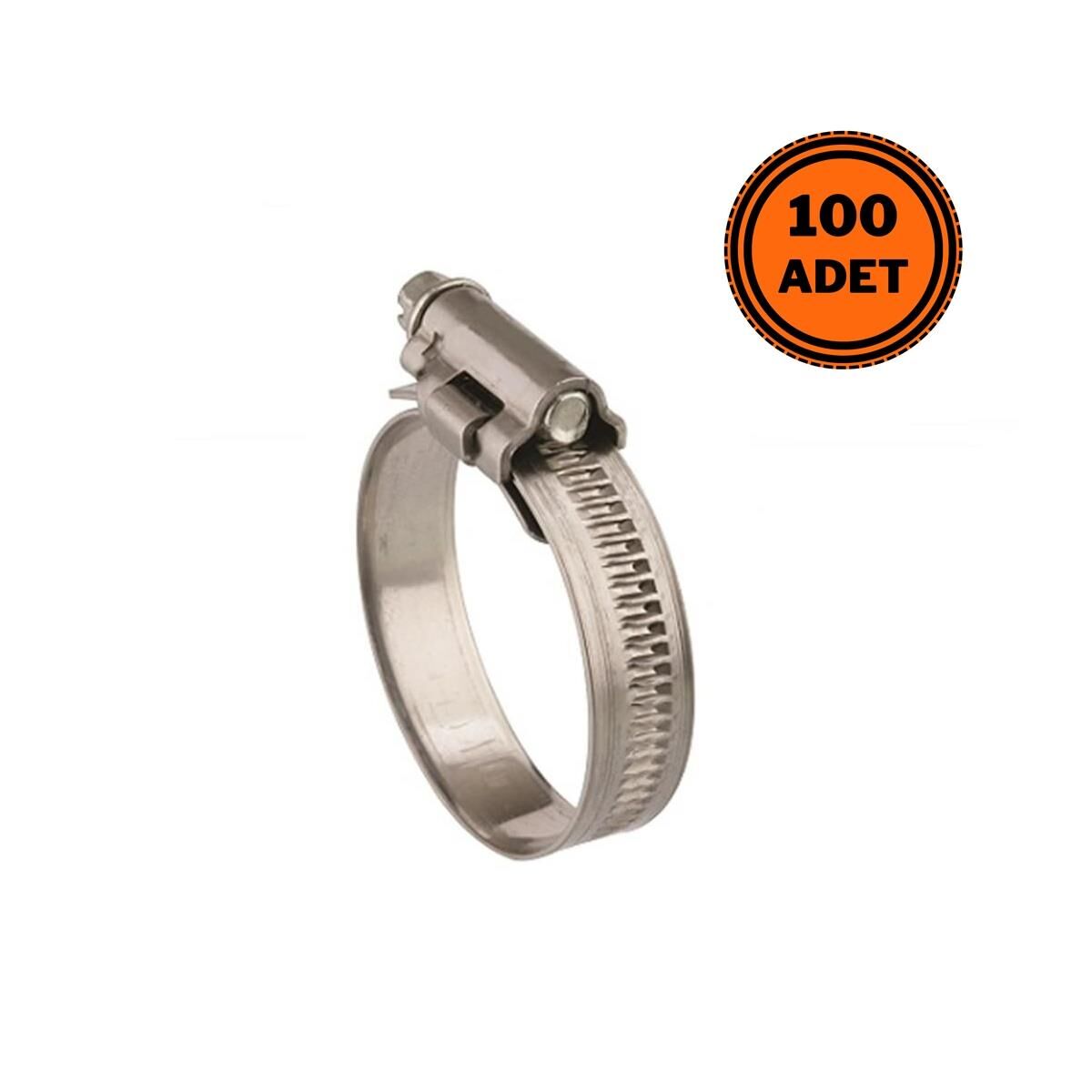 Mikalor 100 Adet W4 Hortum Kelepçesi 25-40 mm 304 Paslanmaz