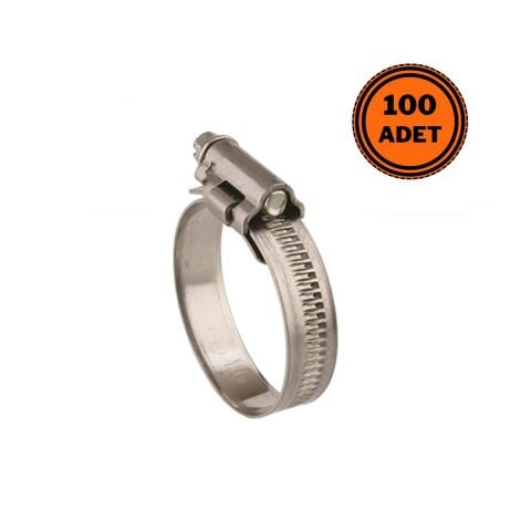 Mikalor 100 Adet W4 Hortum Kelepçesi 25-40 mm 304 Paslanmaz