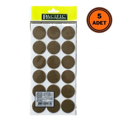 5 Adet Pacific Zemin Koruyucu Yapışkan Yuvarlak Keçe 35 mm
