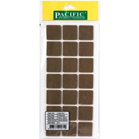 5 Adet Pacific Zemin Koruyucu Yapışkan Kare Keçe 30 mm x 30 mm