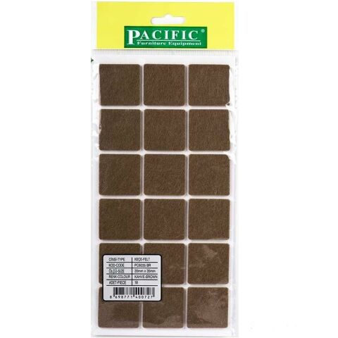 5 Adet Pacific Zemin Koruyucu Yapışkan Kare Keçe 35 mm x 35 mm