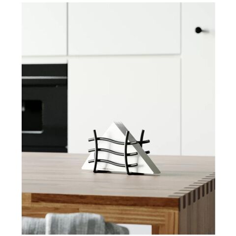 Tekno Tel MG-305 Mutfak Tezgah Üstü Peçetelik Siyah