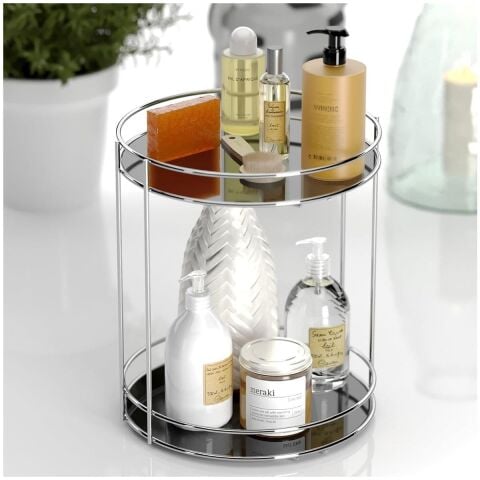 Tekno Tel EG-213 İki Katlı Banyo Aksesuar Sunum Rafı Krom